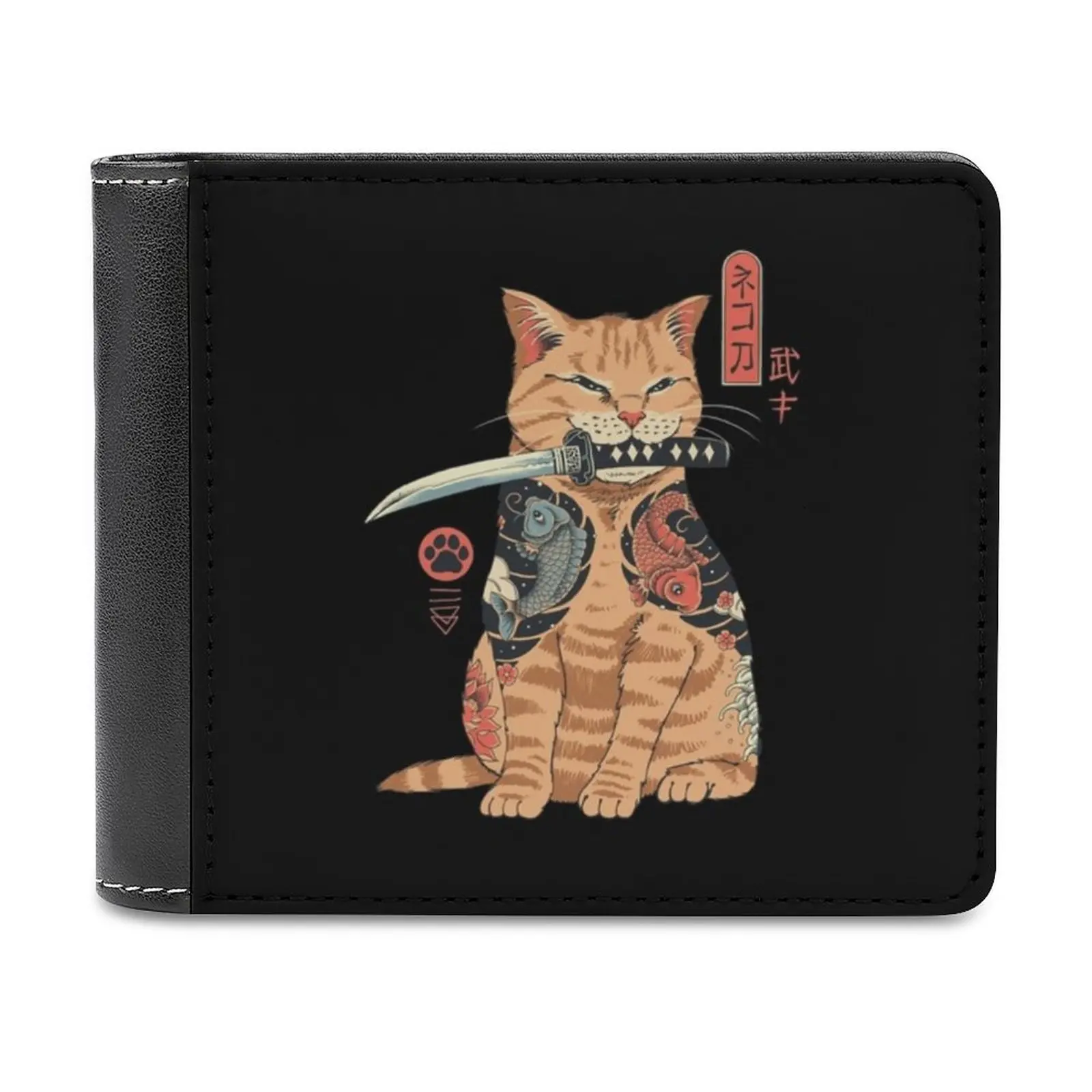 

Catana Деловые мужские кошельки Маленькие кошельки для денег Новый дизайн Dollar Price Top Wallet Cat Cats Tattoo Yakuza Katana Catana Japanese