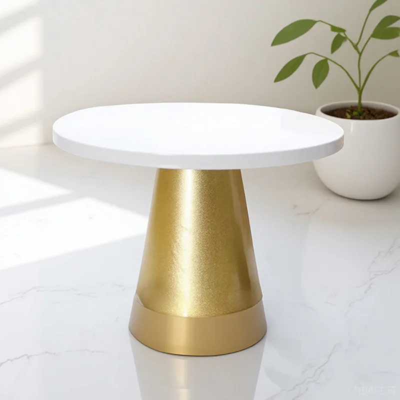 

Decorative Dessert Holder Multi-Function Cake Tray Iron Material Safe Use Elegant Appearance Lovely Delicate Suitable