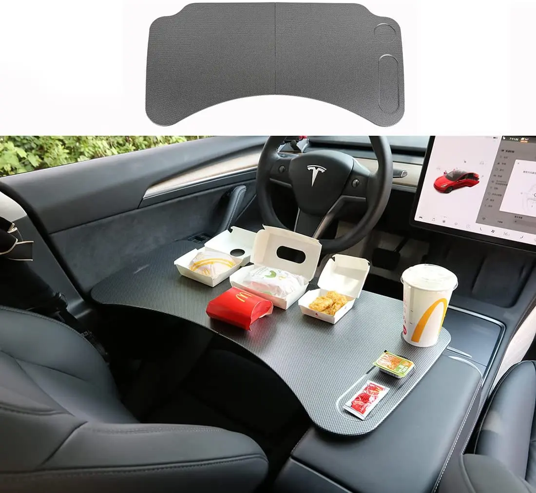 

Tesla Model Y/3 Tray Eat Lunch in Car Car Laptop Desk for Working Remotely Fit Cars Table Upgrade More Comfortable Big Space