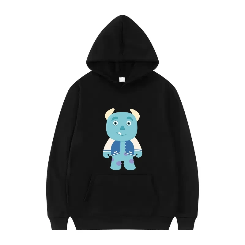 ดิสนีย์ มอนสเตอร์ส จำกัด เสื้อฮู้ดผู้หญิงผ้าฟลีซทรงหลวมสีขาวแฟชั่นฤดูใบไม้ผลิ เสื้อผ้า เสื้อพูลโอเวอร์ เสื้อฮู้ดผู้หญิงราคาถูก เสื้อสเวตเชิ้ตผู้ชาย