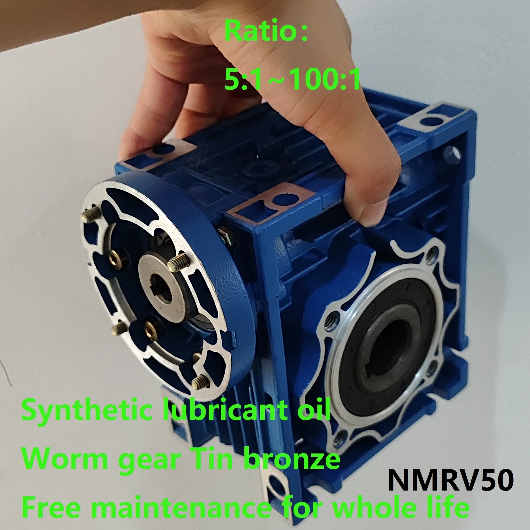 

Червячный редуктор NMRV50 RV050, передаточное число 5:1-100:1, выходное отверстие 25 мм, бронзовый червячный редуктор с покрытием TIN, не требует обслуживания