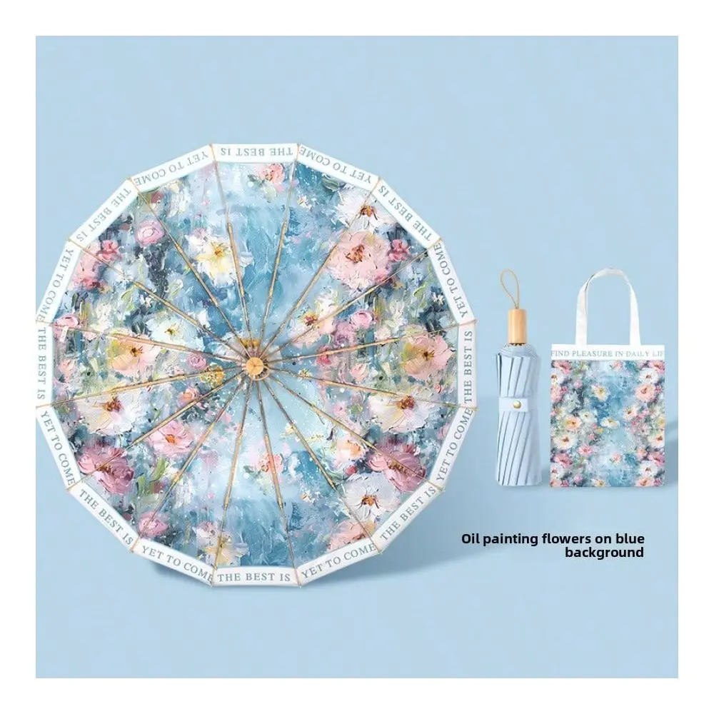 

Pcs 16 Bone Enlarged New Chinese Style DualPurpose Umbrella For Both Rain And Sunshine, Colored Rubber Sun Protection Umbrella,
