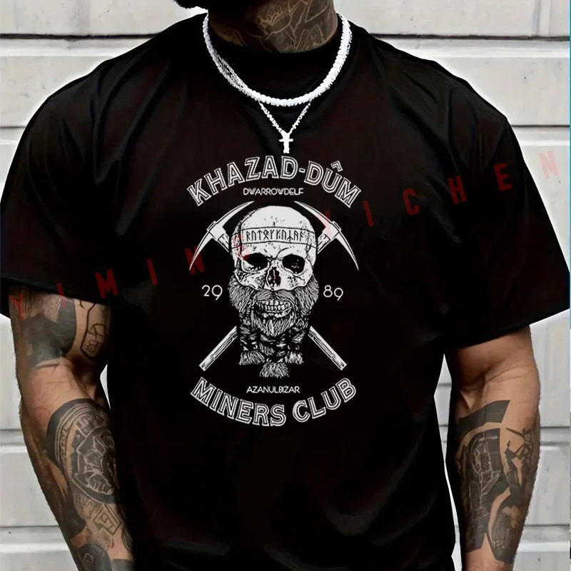 

2026 Motorbike Men TShirt Casual Dum Miners Club Design T-shirt Short Sleeve Summer Chopper Vintage Streetwear Top Tees