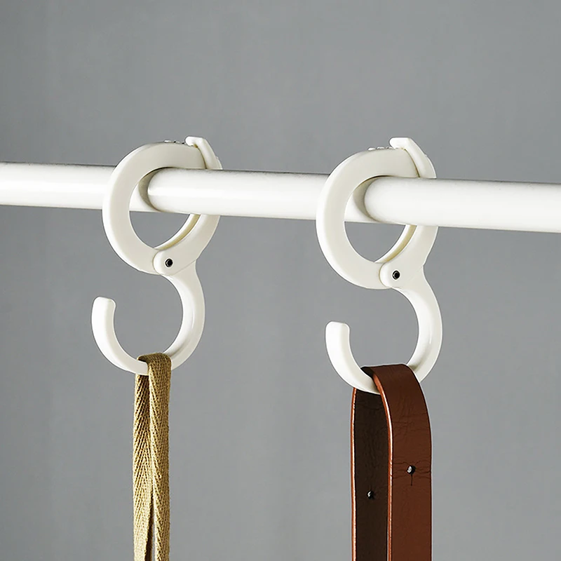 가정용 주방 플라스틱 심플 후크 난간 후크, 옷장 후크, 옷 모자 타이 보관 S 후크, 10*5.5cm, 1 개