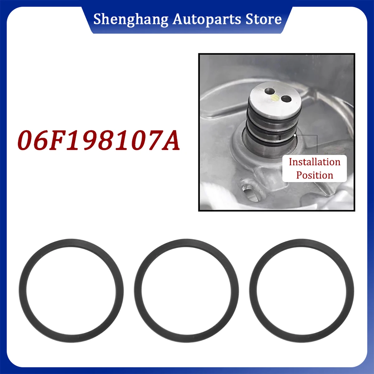 3pcs Timing Chain Housing Oil Control Seal O-Ring For Audi A3 A4 A6 TT VW Jetta GTI Passat Golf R 2.0L 06F198107A 06F 198 107 A
