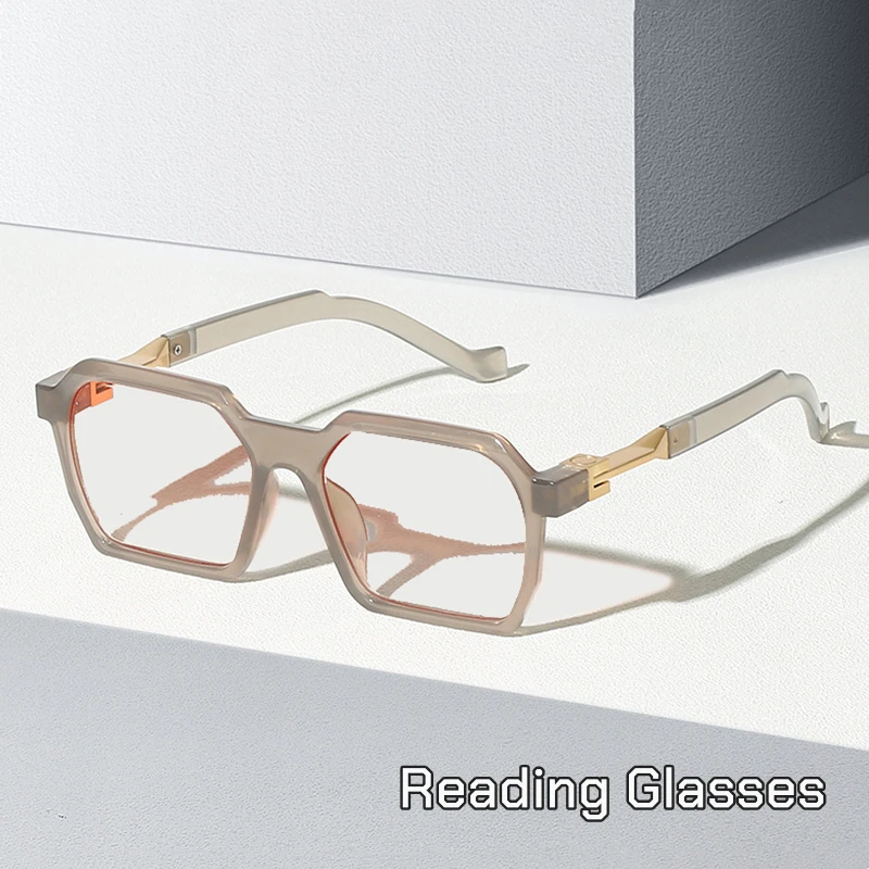 KOCOLIOR New Large Frame Anti Blue Light Reading Glasses for Men Retro Personalized Design Presbyopia Glasses +2.0 +2.75 +3.25