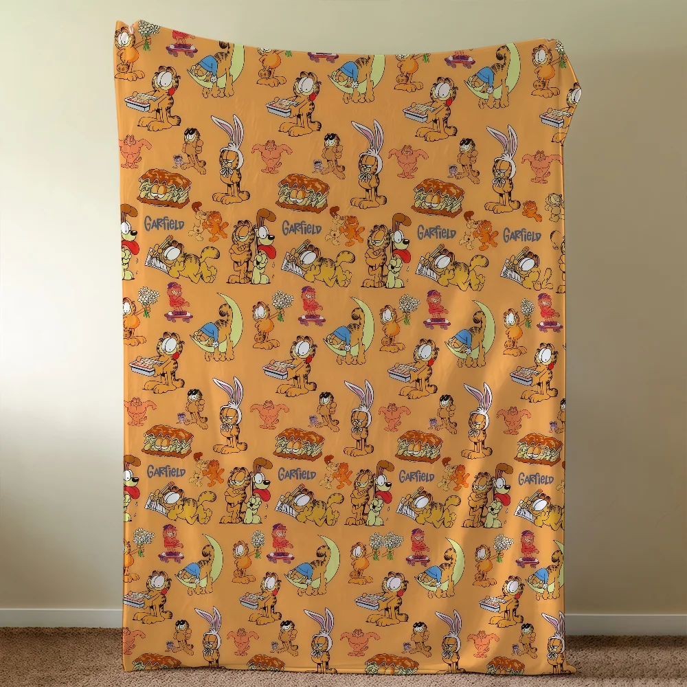 CARTOON Blanket Throw Super Cosy Plush Living G-GarfieldS-ES Room Sofa Couch Childish Birthday Gifts