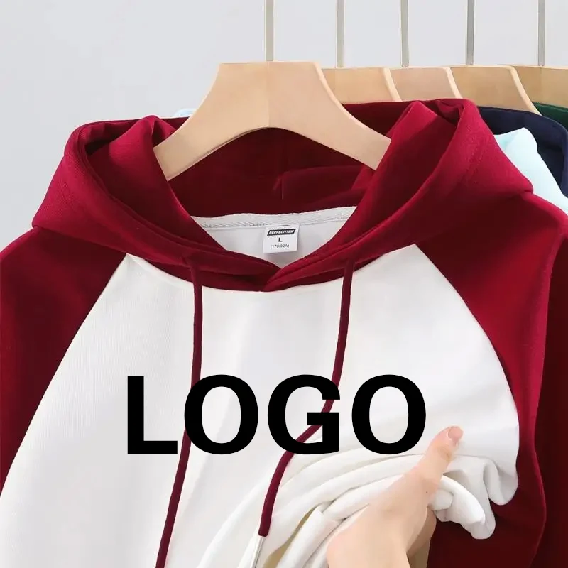 

Spring Autumn Men Hooded Long Sleeved Hoodie Personalized Customization Embroidered Logo Print New Patchwork Sportswear Clothes