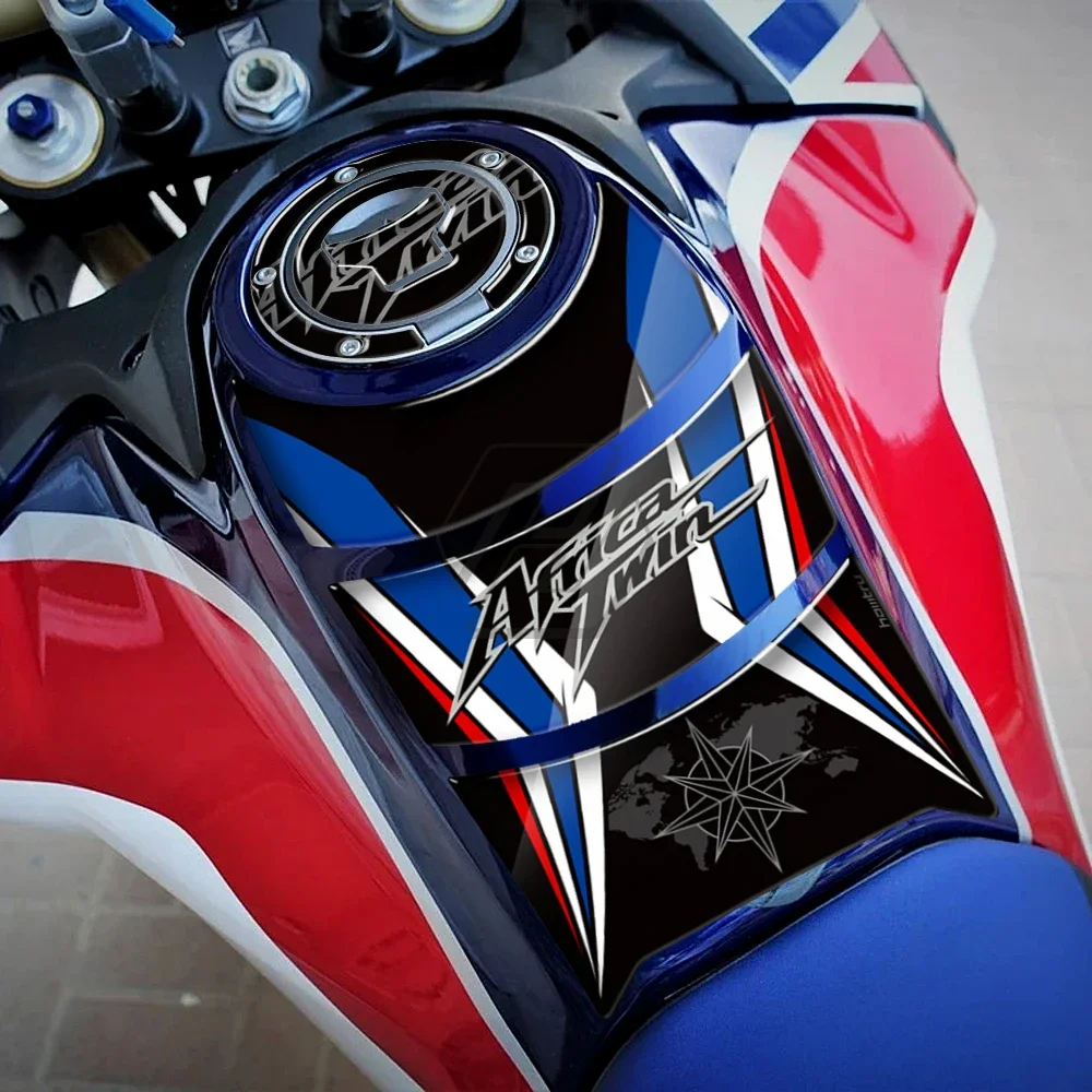 

For Honda Africa Twin 2016-2019 Motorcycle Gas Tank Pad Protector 3D Resin