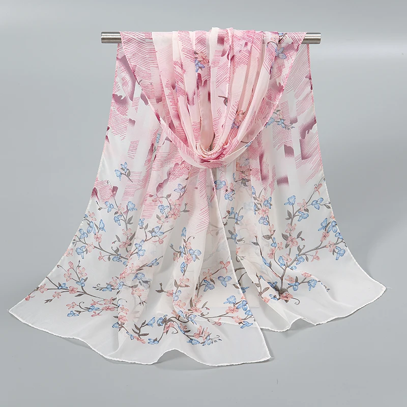 

New Spring Summer Women Print Scarf Shawl Paisley Beach Scarf Chiffon Silk Shawl Headband Female Headband Wraps Sunscreen Hijab