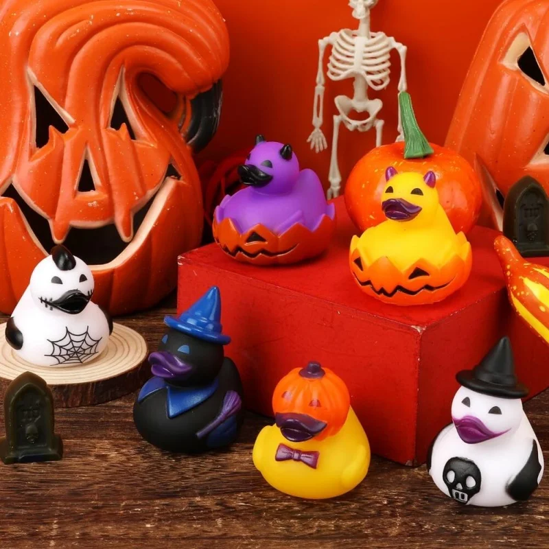 24pcs Halloween Rubber Duck Toys Floatable Durable and Adorable for Kids Perfect for Parties and Gifts