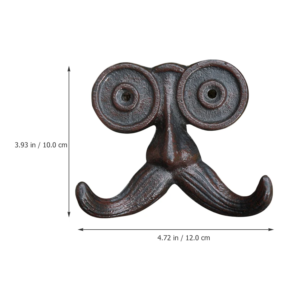 Beard Shaped Coat Hook Metal Wall Wall-mounted Hanging Towel Storage Bathroom Hooks Retro Clothes Home Decor