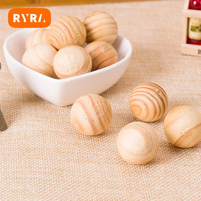 5/20/pcs Natural Cedar Wood Round Wood Ball Moth Insect Camphor Bug Repellent Mildew Wardrobe Clothes Drawer Health Pest Control