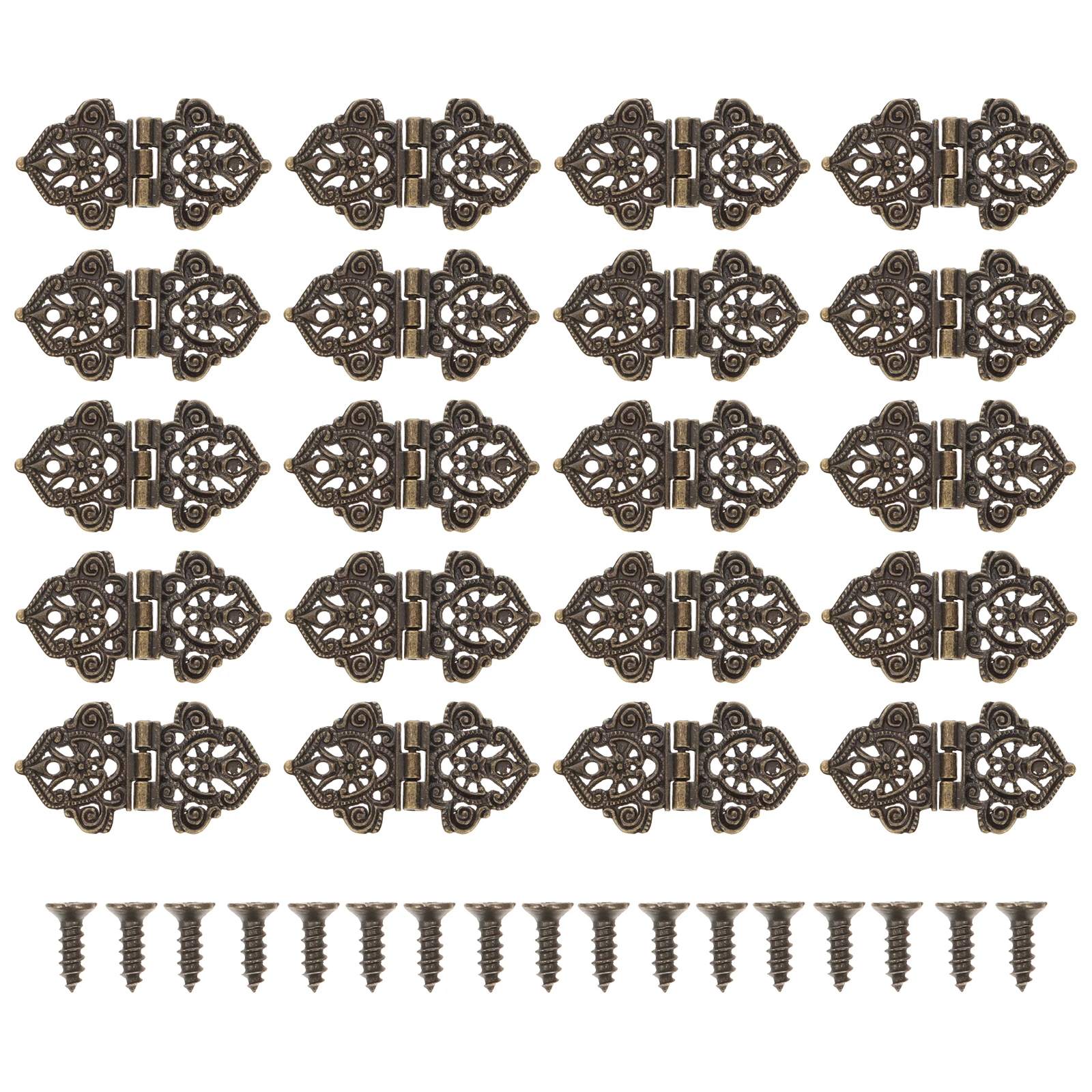 

Zinc Alloy Hinges for Wooden Box Decorative Gift Box Hinges Vintage Design Durable Furniture Hardware Accessories