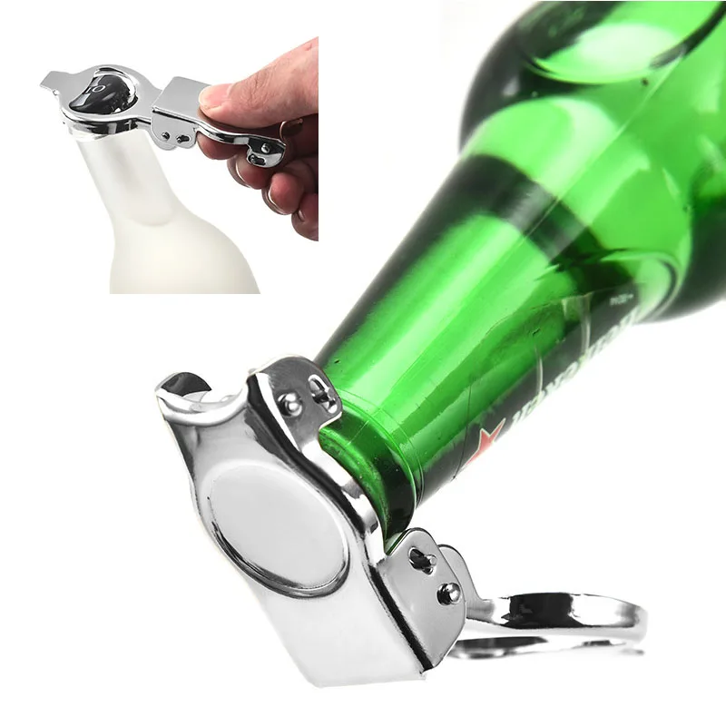 Portable Soda Water Leak proof Sealing Tool Multi functional Keychain Bottle Opener Folding Open Lid Preserving Stopper Gift
