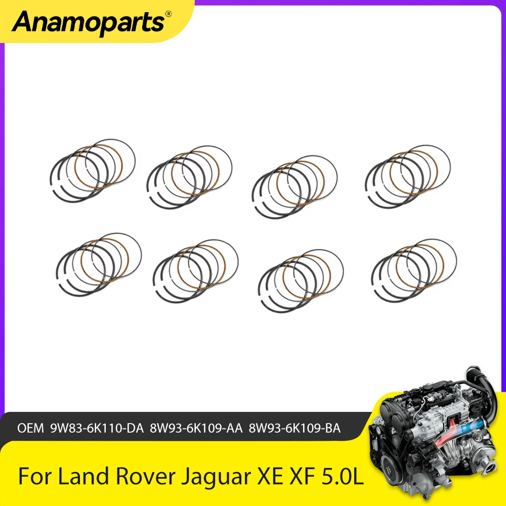 

Engine Parts 8 x Piston Rings STD Fit 5.0 L Gas For Land Rover Range Rover Sport Jaguar XF 5.0L AJ133 508PN 508PS V8 LR028148