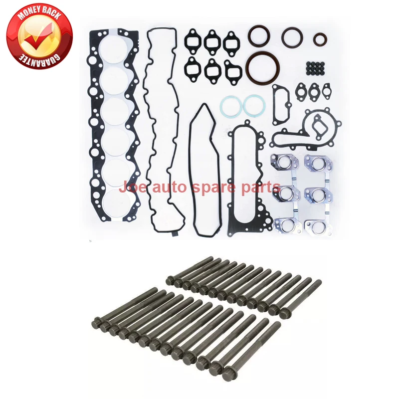 1HZ Diesel Engine Full Gasket Set kit cylinder head bolt nuts screw for Toyota Coaster Land Cruiser 4164cc 4.2 D TD L6 12V 90-