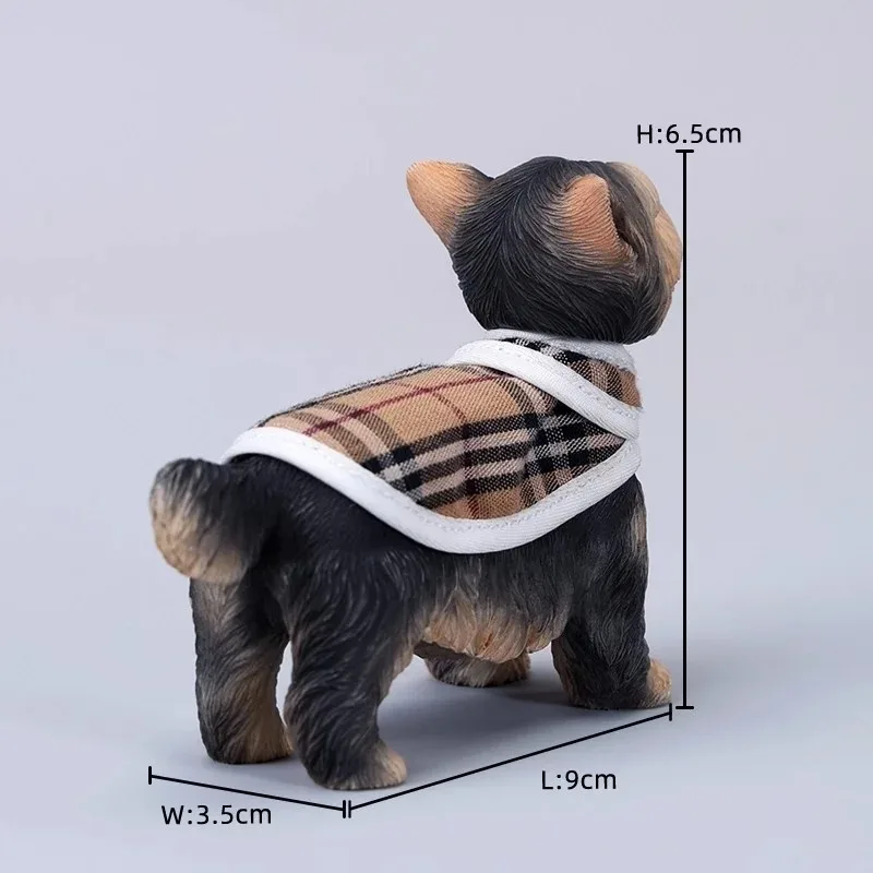 Jxk229 1/6 escala yorkshire terrier figura realista filhote de cachorro resina modelo animal para figuras de ação de 12 polegadas boneca colocação