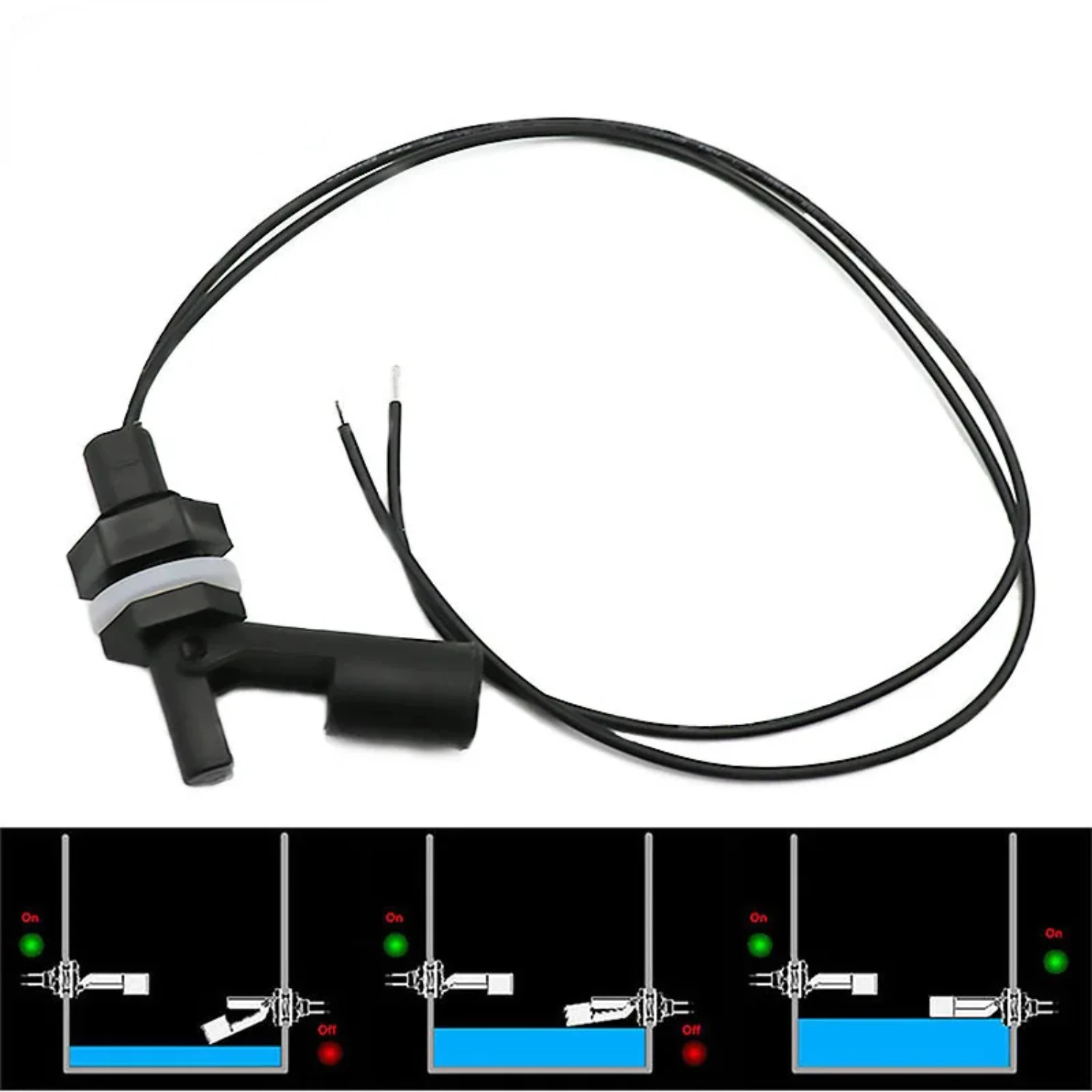 Automatic Horizontal Liquid Water Level Sensor Controller for Aquarium Tank - Float Sensor Switch for Precise Water Level Contro