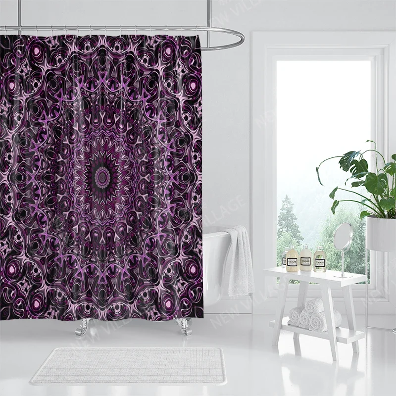 Waterproof fabric shower curtains Bathroom curtain accessories 180x200 Bath curtain for shower 240*260 nordic boho decoration