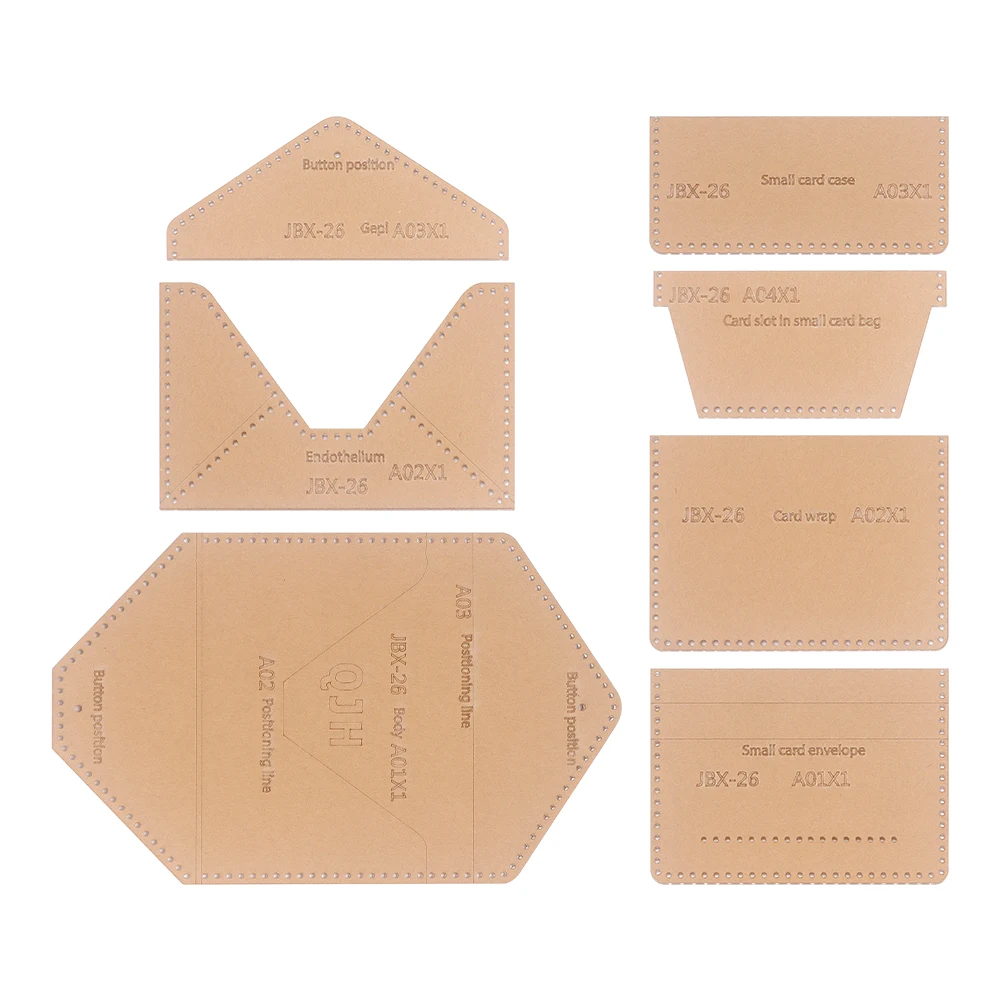 DIY Storage Bags Sewing Patterns,  Transparent Acrylic Template of Quilting Leather Wallets Stencils