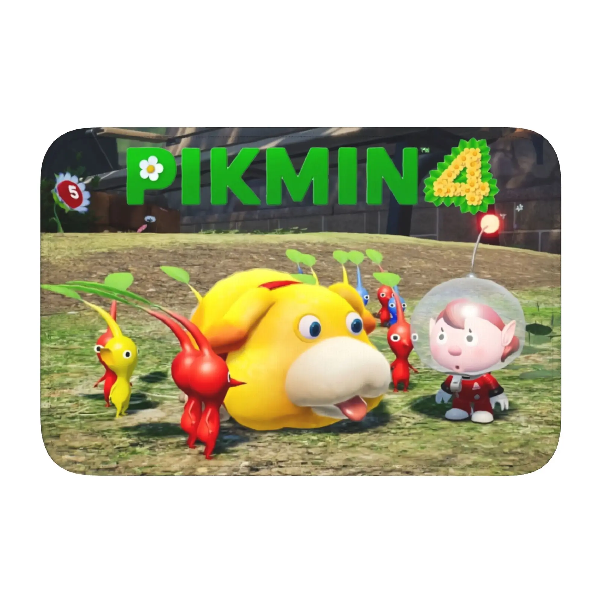Pikmin'ed 4 Strategic Video Games  Front Door Floor Entrance Mat Cartoon Pikmins  Kitchen Bathroom Doormat Bedroom Carpet Rug