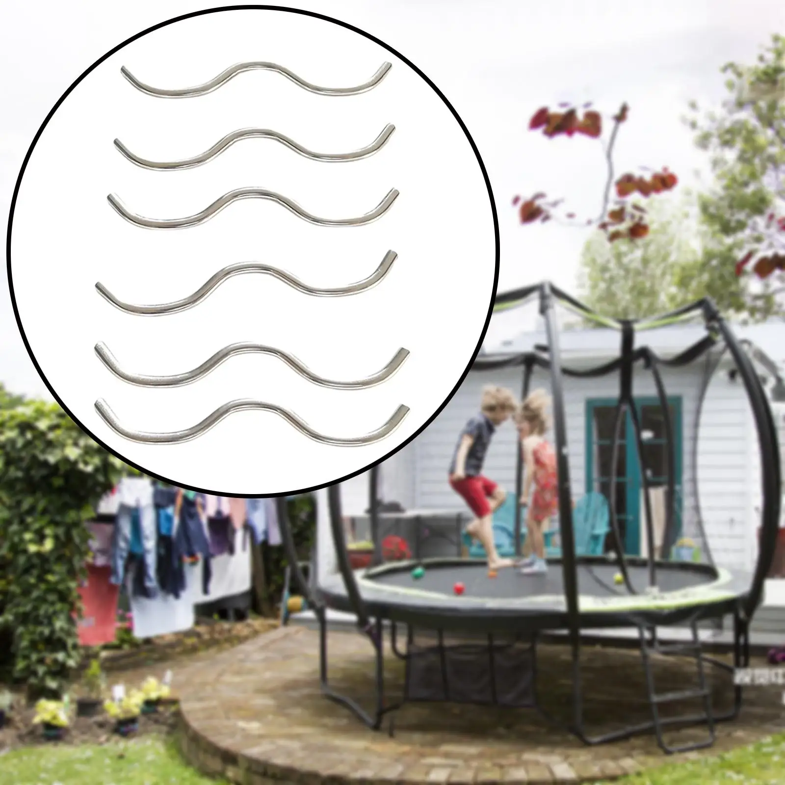 Trampoline Spring Hook Galvanized Steel Wire Triangle Ring Buckle for Rectangle Trampoline Mesh Rod