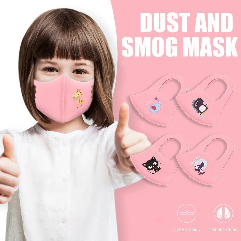 Boys Girls Kids Youth Child Reusable Washable Face Mask Mouth Protection Guard Outdoor Dust-Proof Face Protective Mask Reusable