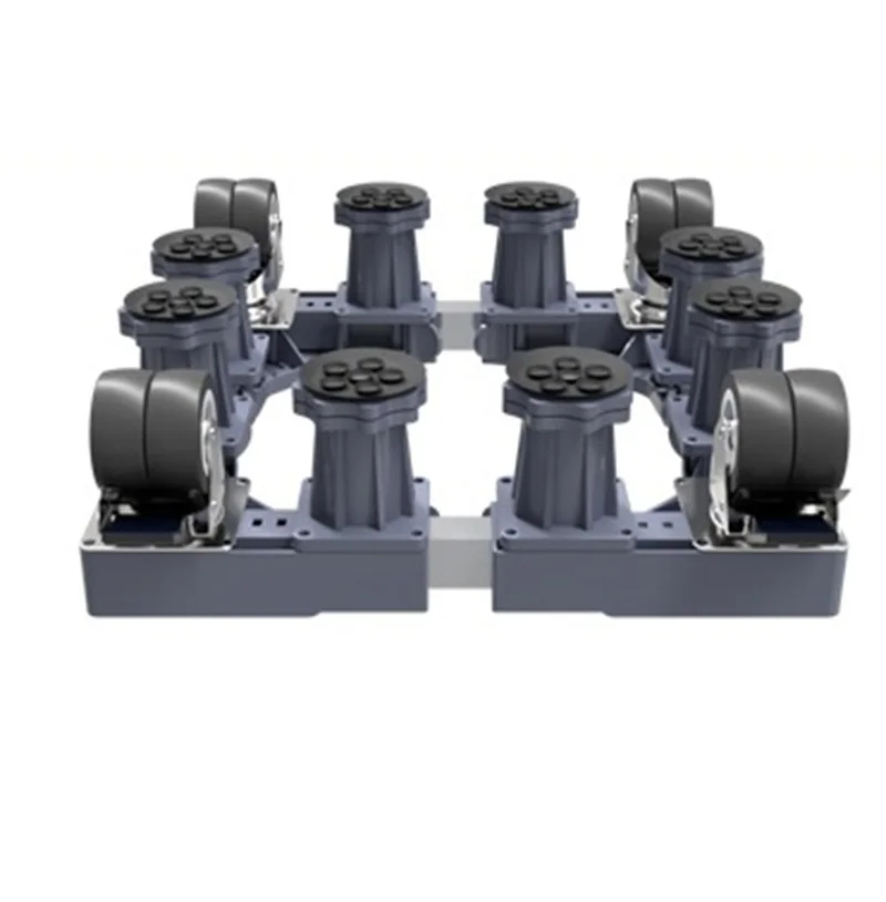 Adjustable Appliance Dolly Cart Stand Base With 4 Locking Wheels Castors 8 Leveling Floor Suction Feet Fridge Washing Machine