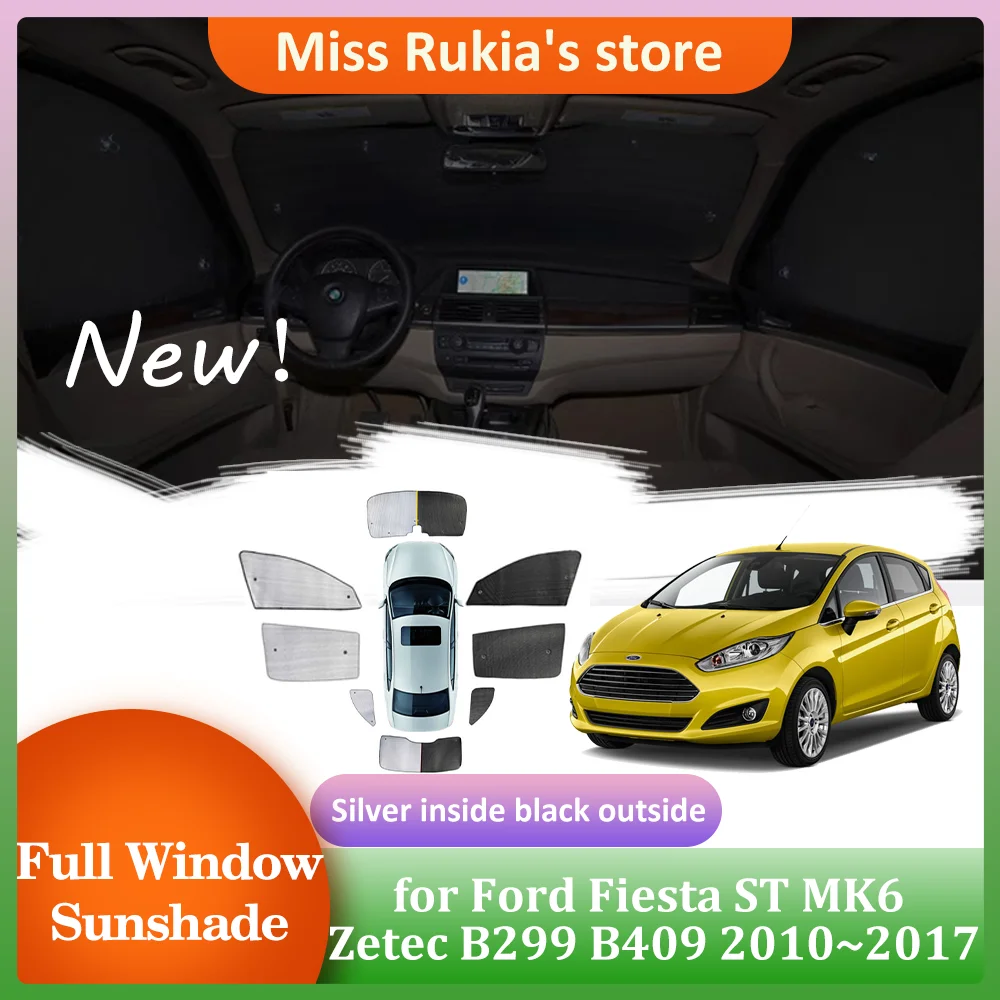 Sunshades for Ford Fiesta ST MK6 Zetec B299 B409 2010~2017 Roof Windows Sun Visor Windshield Curtain Sunroof Cover Accessories