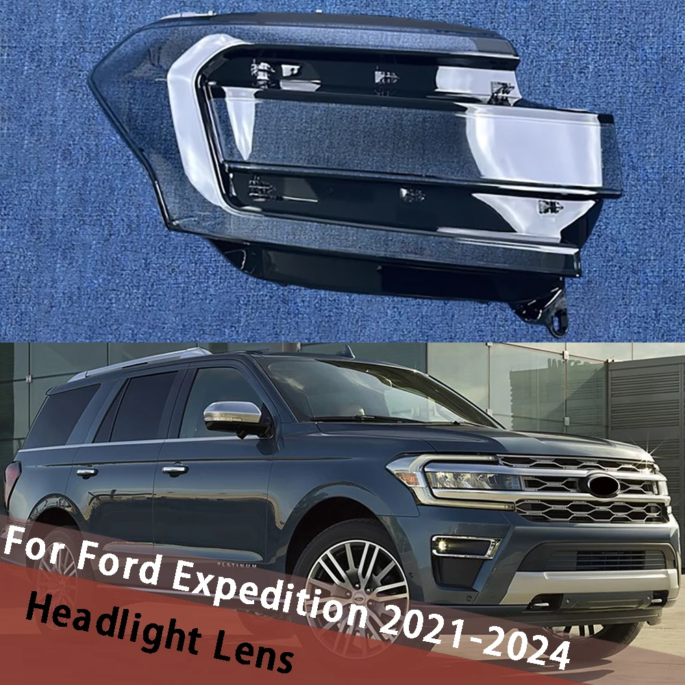 

For Ford Expedition 2021-2024 Headlamp Cover Transparent Lamp Shade Headlight Shell Lens Plexiglass Replace Original Lampshade
