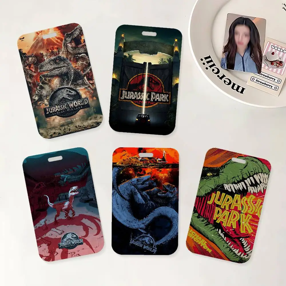 

J-Jurassic W-World ID Badge Holder With Lanyard Neck Strap For Office School Name Card Credentials Case