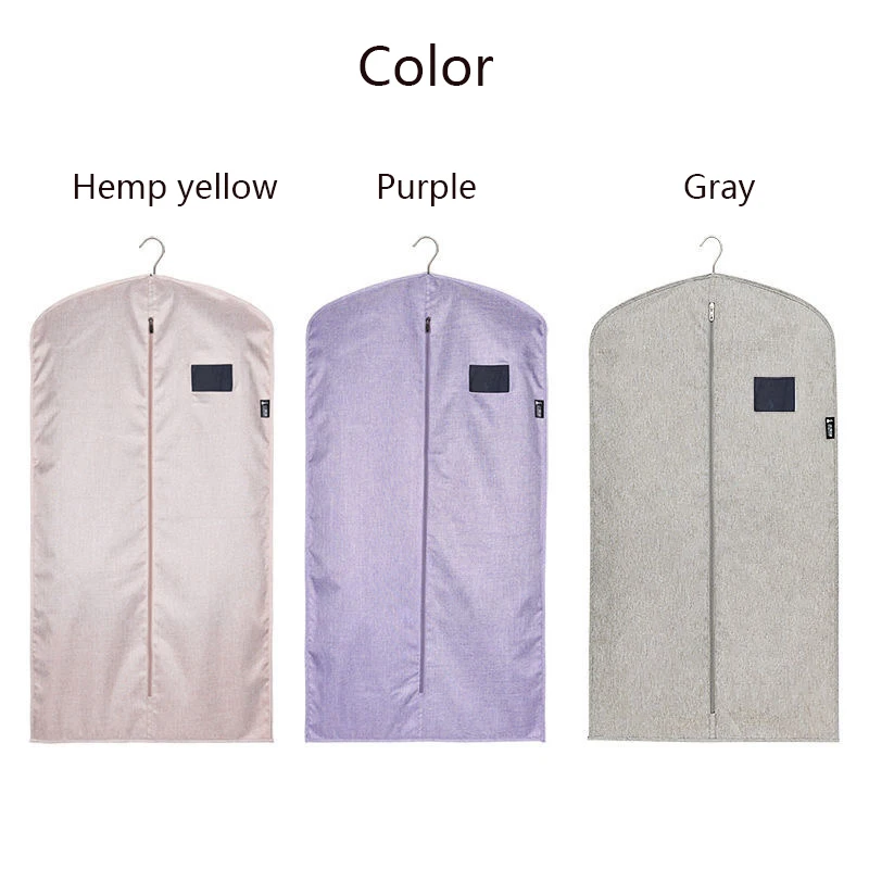 Clothes Dust Cover Hanging Organizer Wardrobe Garment Dress Coat Bags With Zipper Suit Case Dustproof Clothing Cover Oxford