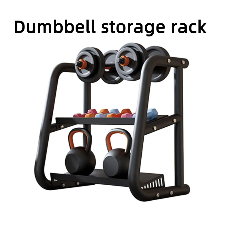 Dreischichtiges, bodenstehendes Hantel- und Kettlebell-Aufbewahrungsregal, kleines multifunktionales Aufbewahrungsregal für Fitnessgeräte