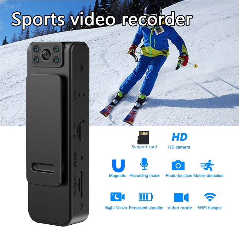 

HD 1080P Mini Camera outdoor bodycam Night Vision Police Video Recorder Loop Recording Sport Camera Law Enforcement Recorder