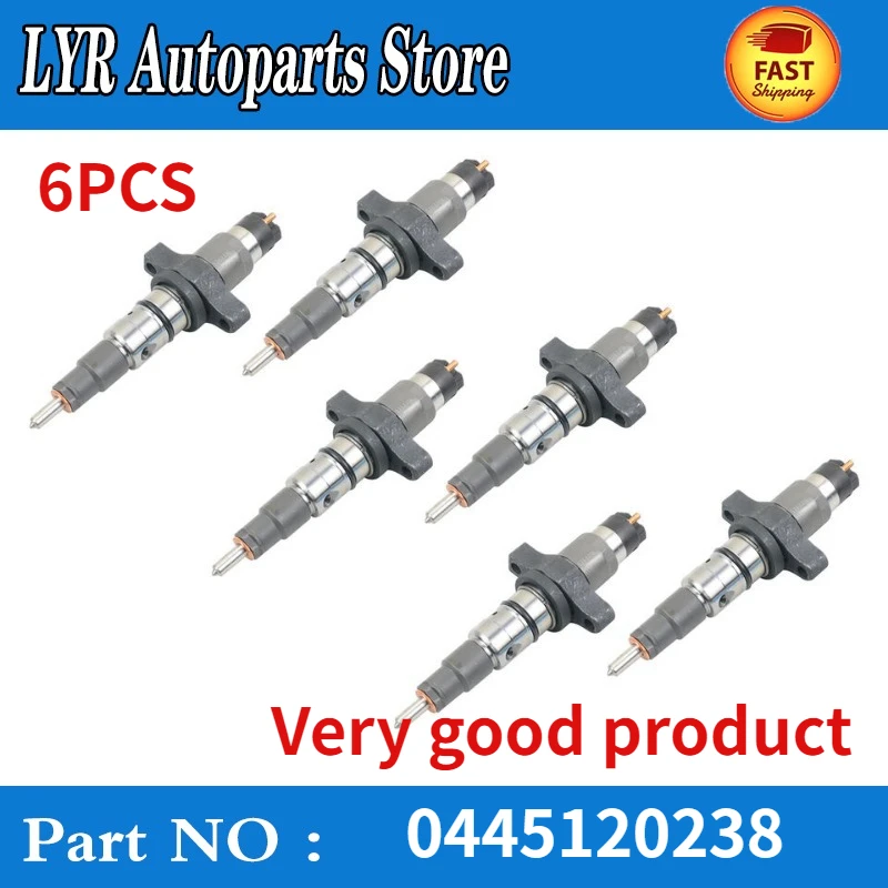 

6X Fuel Injector for 04-09 Dodge Ram Cummins 5.9L Diesel 2500 3500 0986435505 0445120238