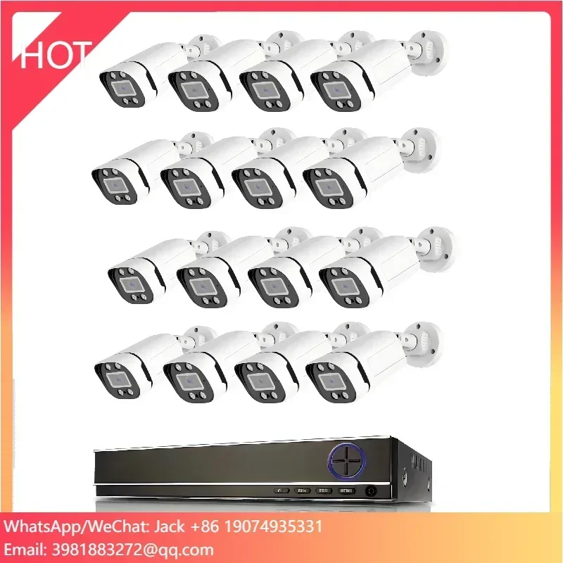 

4K 16 Channel 8mp Security Camera System 16CH Outdoor Home AHD Dvr Kit 5MP Ip Cameras 16PCS Surveillance Security Camera System