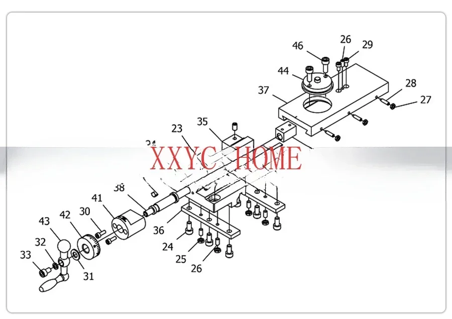 Cross Slide Feed Screw - Metric SIEG SC2-038 Lathe Parts for JET BD-X7