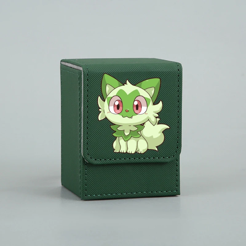 Pokemon Sprigatito Fuecoco Quaxly Animation Characters DIY Leather Card Storage Box Anime Classics Game Collection Card Toy Gift