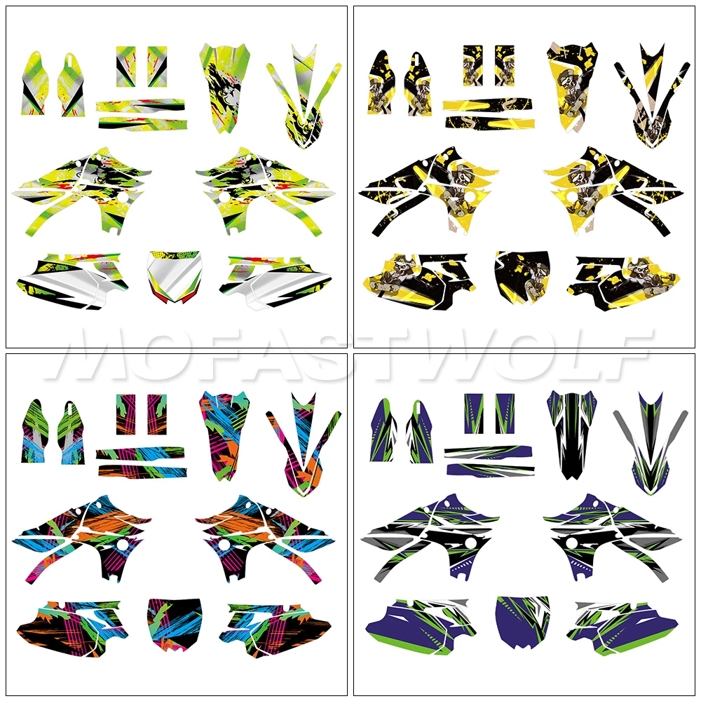 for Yamaha YZ450F YZ 450F YZF 450 2010-2013 Full Sticker Set Complete Motorcycle Graphics Decal Kit
