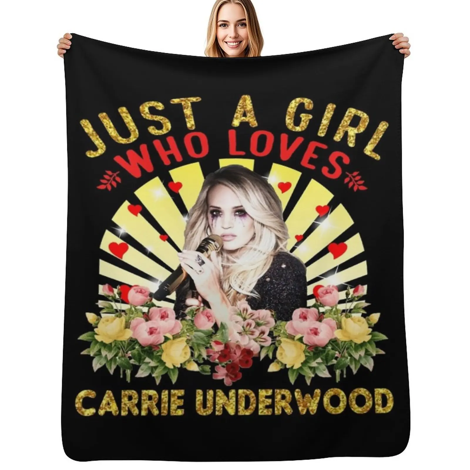 

Carrie Underwood Throw Blanket Lightweight Warm Blanket for Indoor Outdoor Use