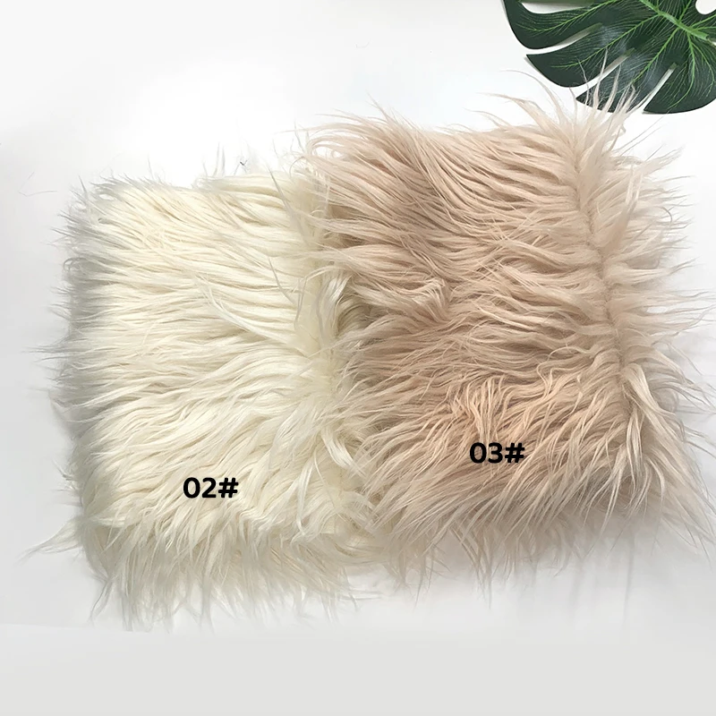 25x45cm 8cm Pile Faux Pelz Stoff Für Patchwork Nähen Material Puppe Spielzeug Bart Haar Diy Handgemachte hause Dekoration Cosplay Stoff – Detail 5