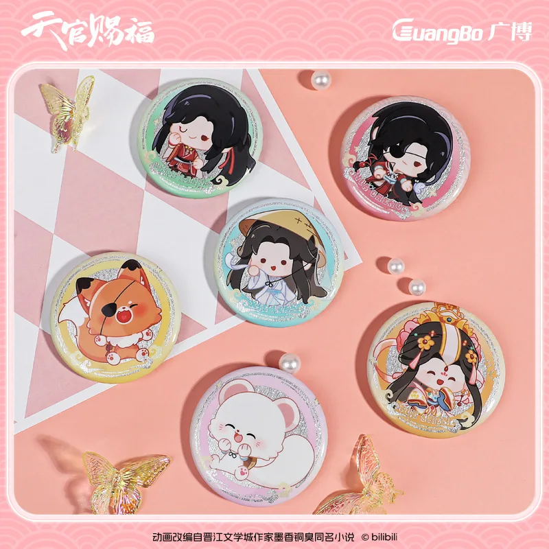 

Оригинальная брошь Tgcf Tian Guan Ci Fu Heaven Official's Blessing Pin Hua Cheng Xie Lian, мультяшный значок для косплея, рюкзак, подарок