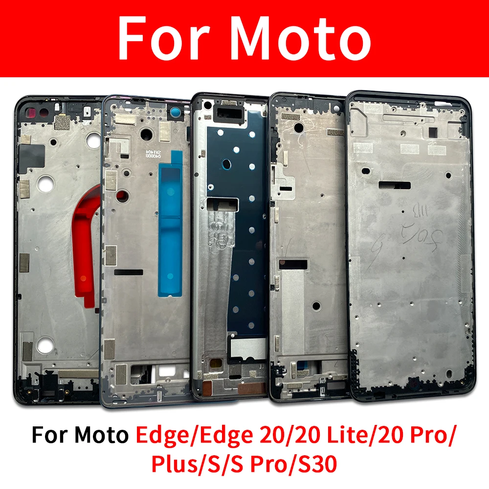 

10 Pcs Middle Frame Housing For Moto Edge 20 Lite Pro S S30 Rear Middle Frame LCD Front Bezel Cover