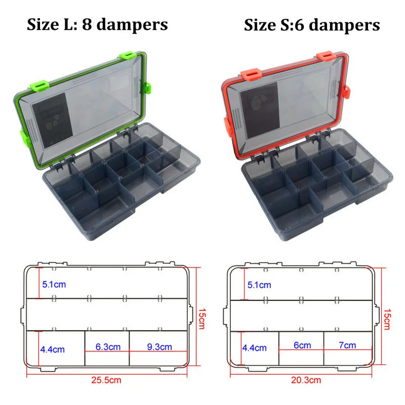 XC LOHAS Fishing Tackle Box 11/13 Compartments Fishing Accessories Baits Lure Hook Boxes Plastic Storage Case High Strength