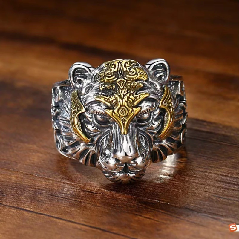 Neuer 925 Sterling Silber Ring Tiger-Ringe für Frauen Hochzeitsschmuck Verlobungs-Charm Mode Hochwertige Party-Geschenke Ring