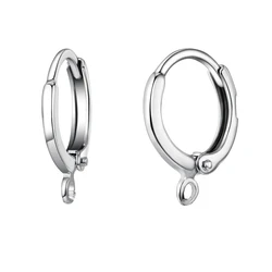 New Arrival 925 Sterling Silver Stamped Earring Findings For DIY Jewelry 10PCS/lot Earring Hook Jewelry Accessories for Women