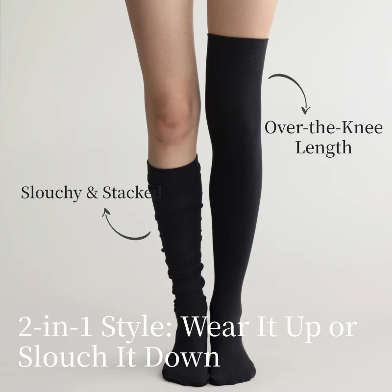 SUJIIN Wool Blend Thigh Highs Socks Women 2026 Winter Stockings Casual Knitted Warm Harajuku Solid Breathable Socks Womens XW007