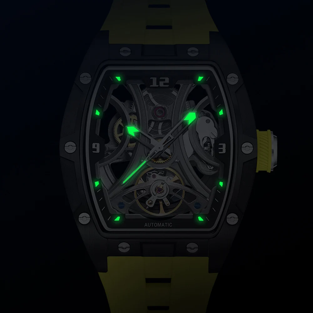 MEGIR Men Mechanical Watch Top Brand Luxury Automatic Watch Business Waterproof Luminous Watch for Men