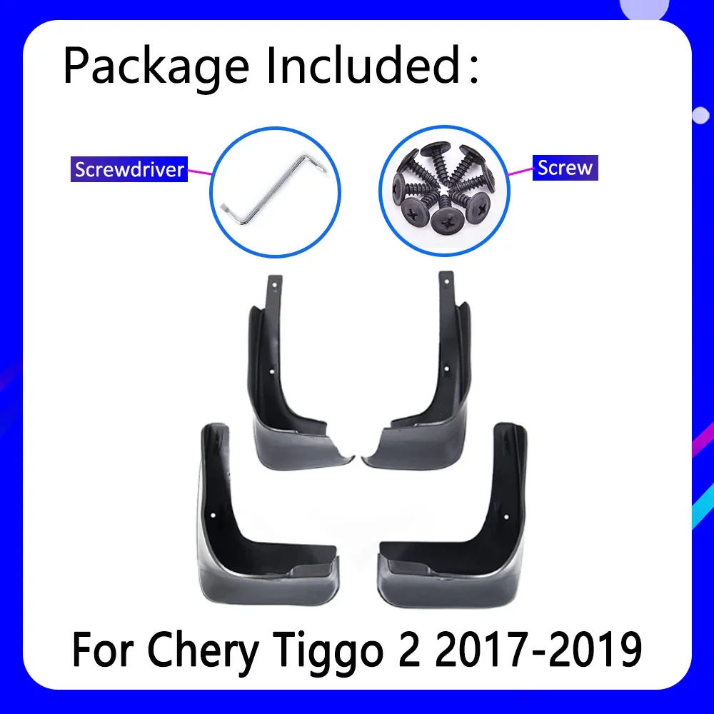 Mudguards fit for Chery Tiggo 2 3X 2017 2018 2019 Car Accessories Mudflap Fender Auto Replacement Parts